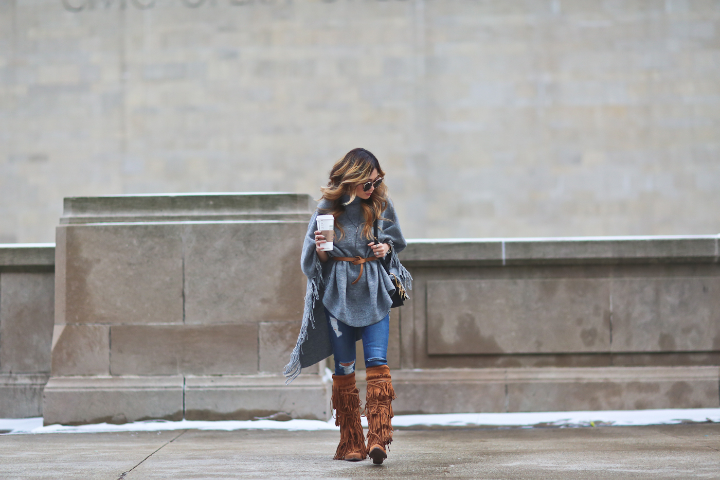 theoutnet fringe poncho and jeffrey campbell fringe boots