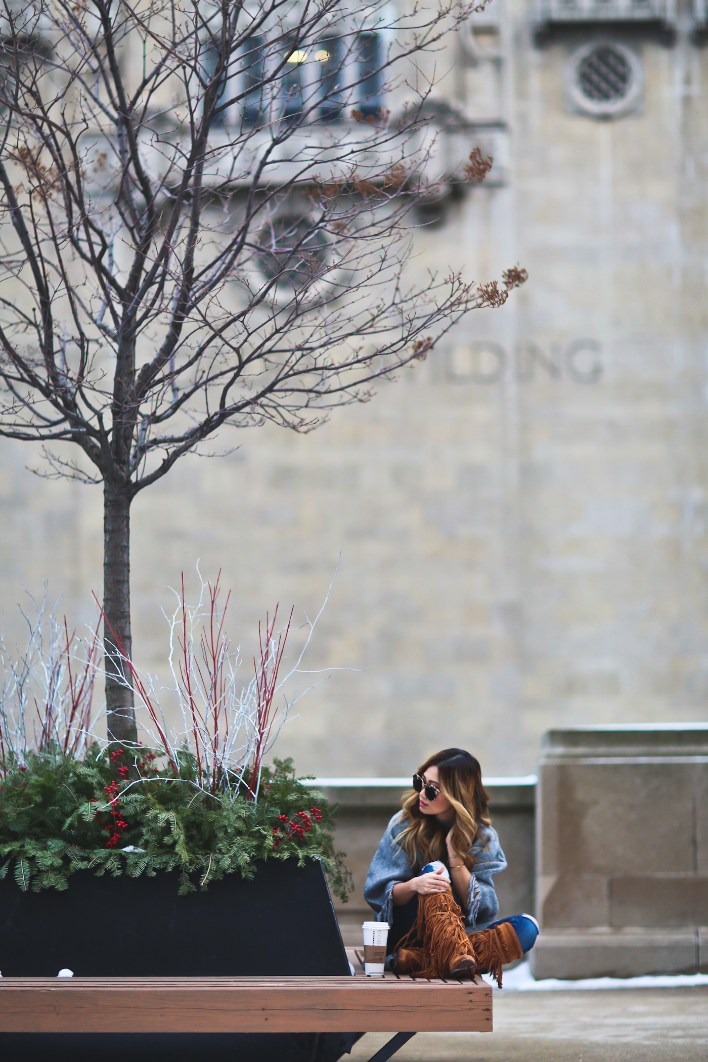 theoutnet fringe poncho and jeffrey campbell fringe boots