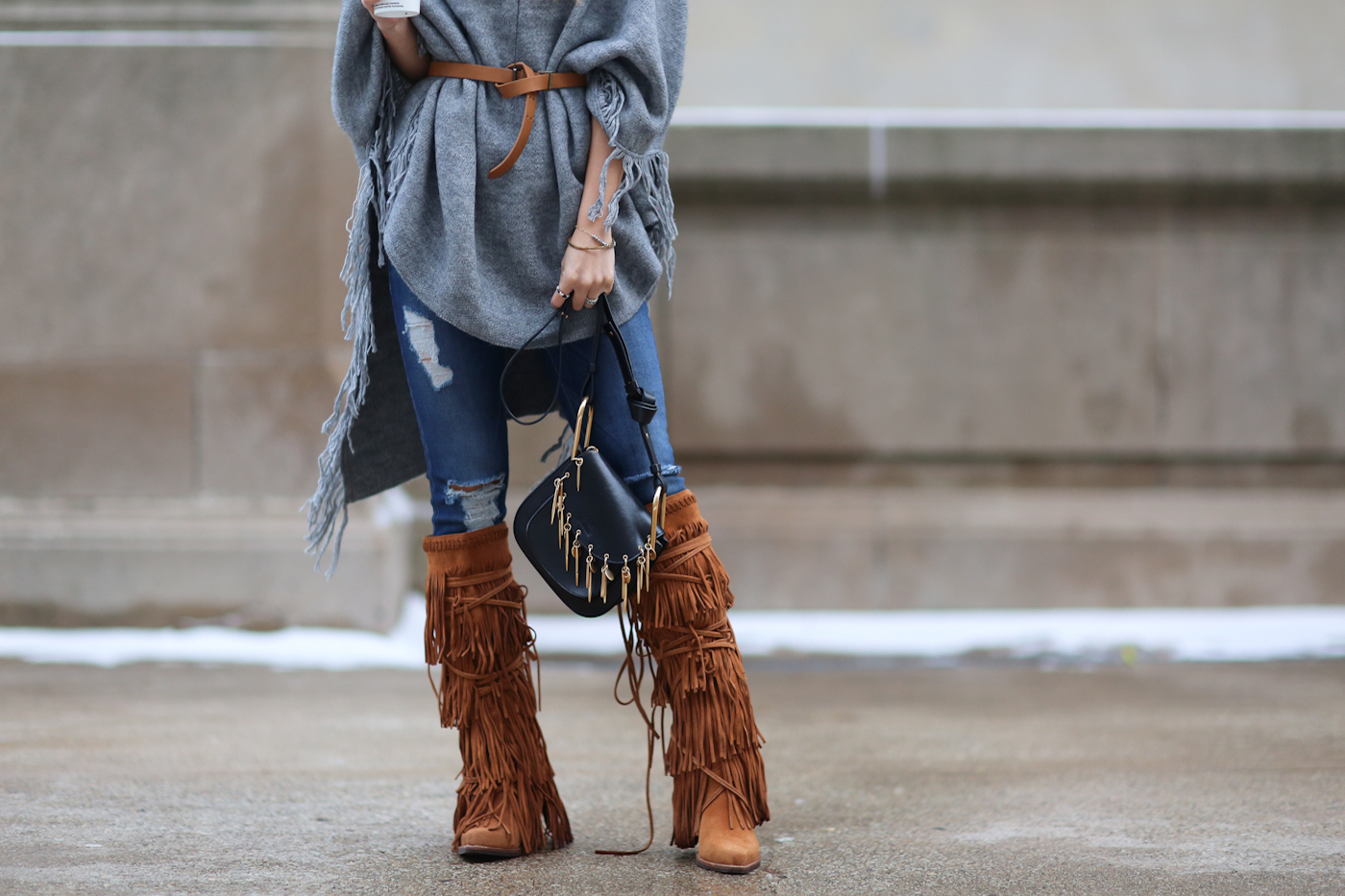 theoutnet fringe poncho and jeffrey campbell fringe boots