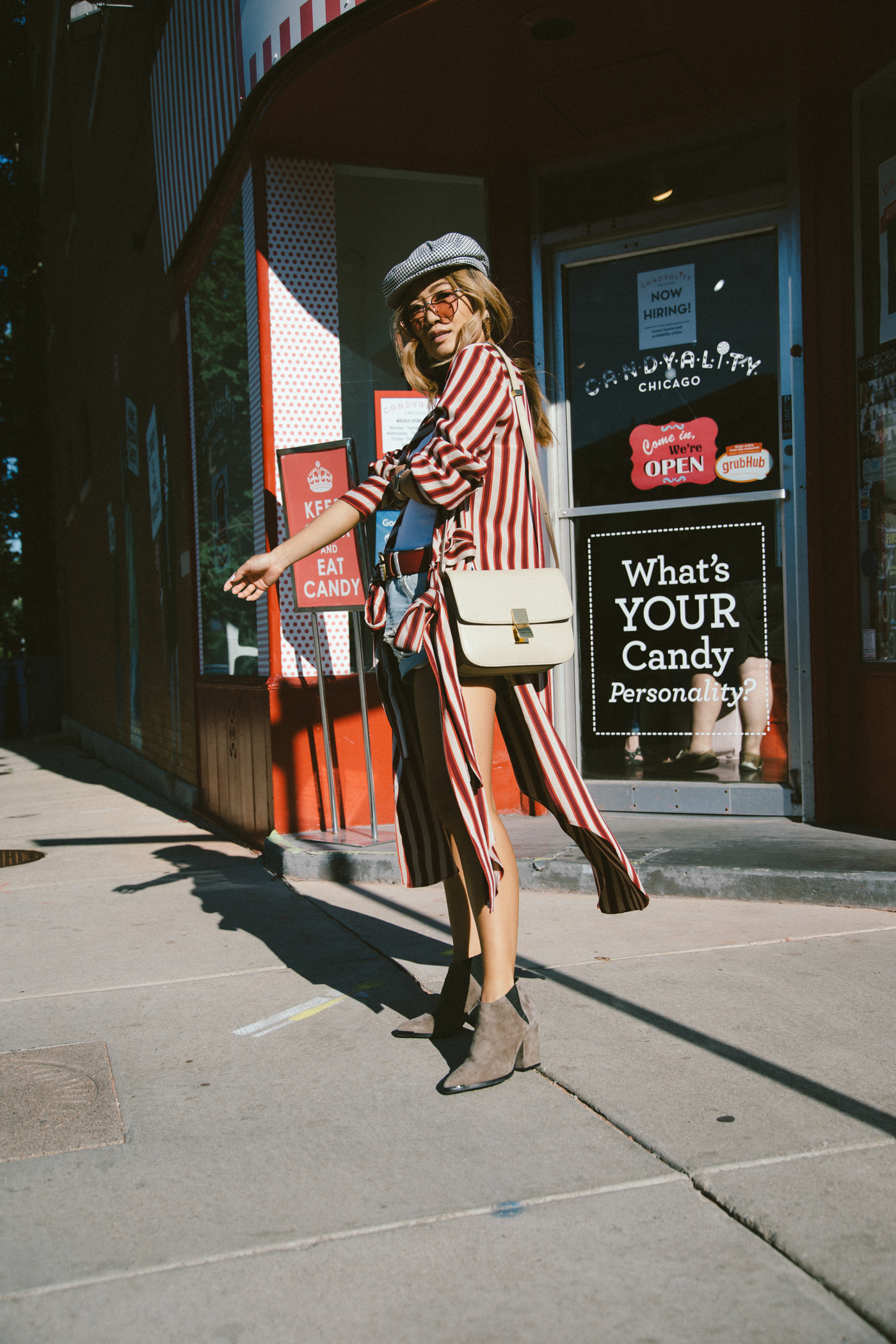 candy cane striped duster rose colored glasses