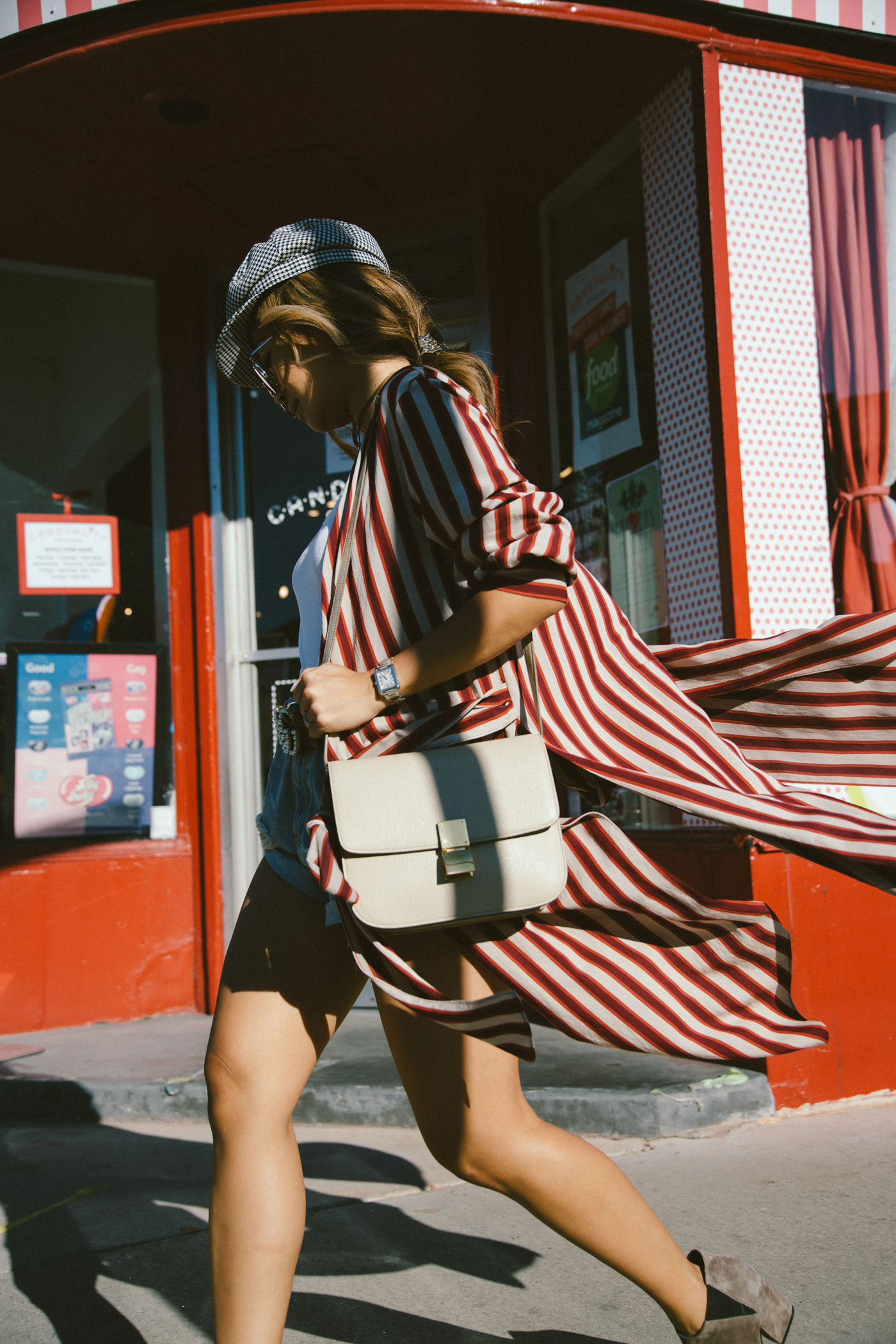 candy cane striped duster rose colored glasses