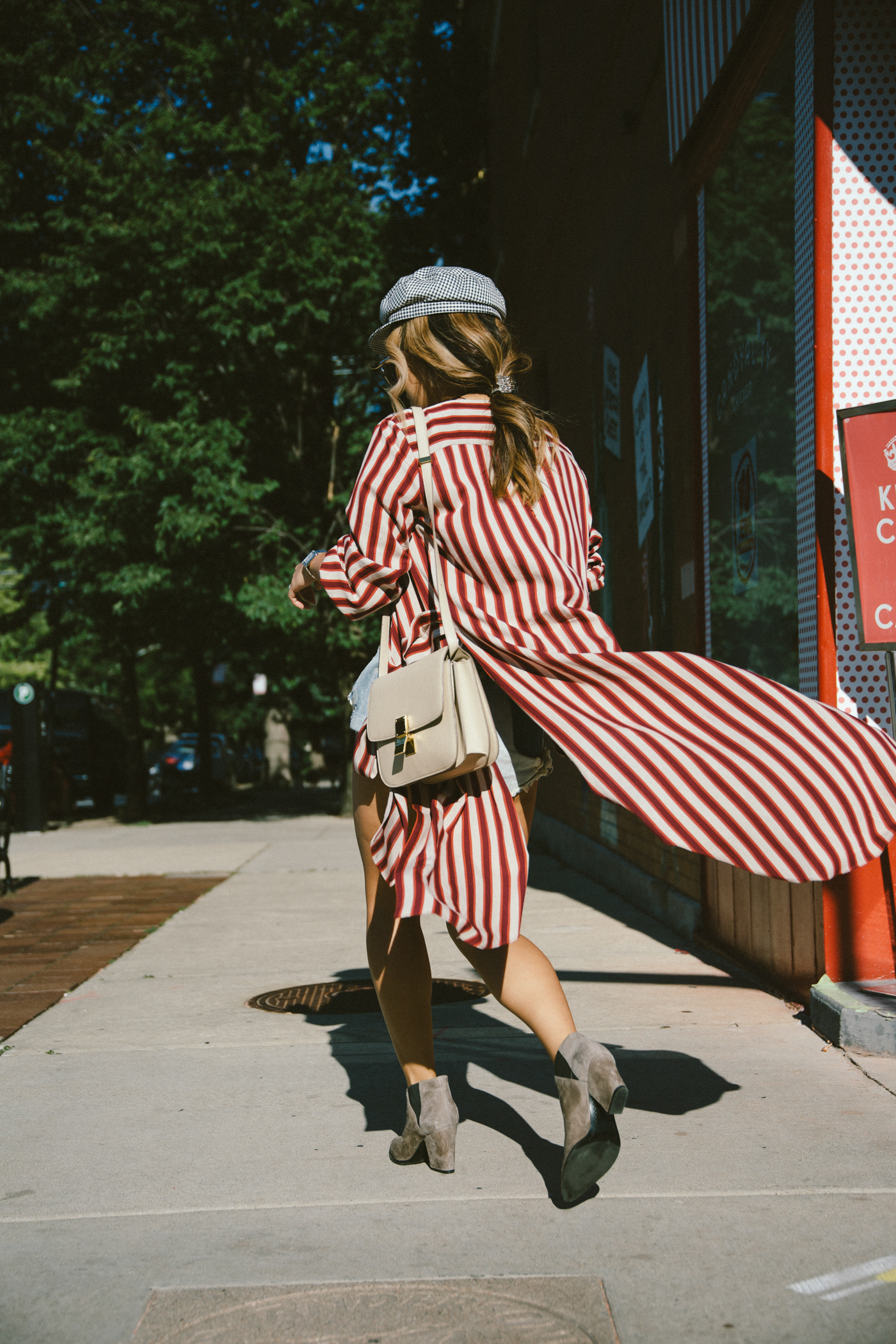 candy cane striped duster rose colored glasses